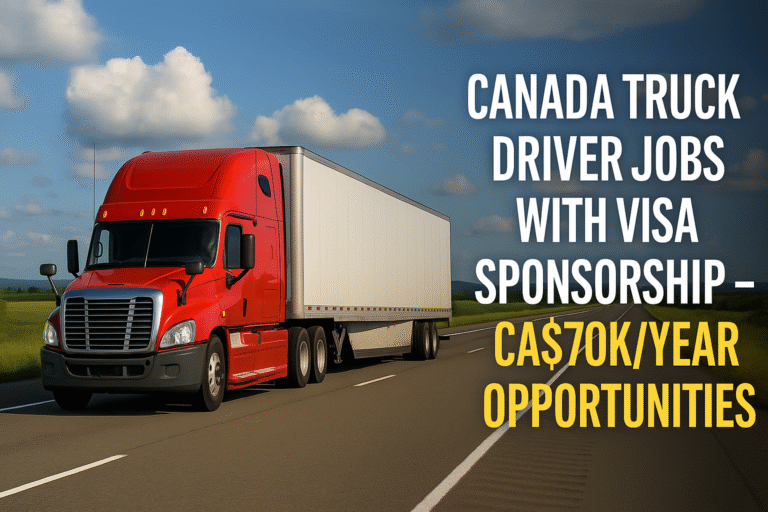 Canada Truck Driver Jobs with Visa Sponsorship – CA$70K/Year Opportunities